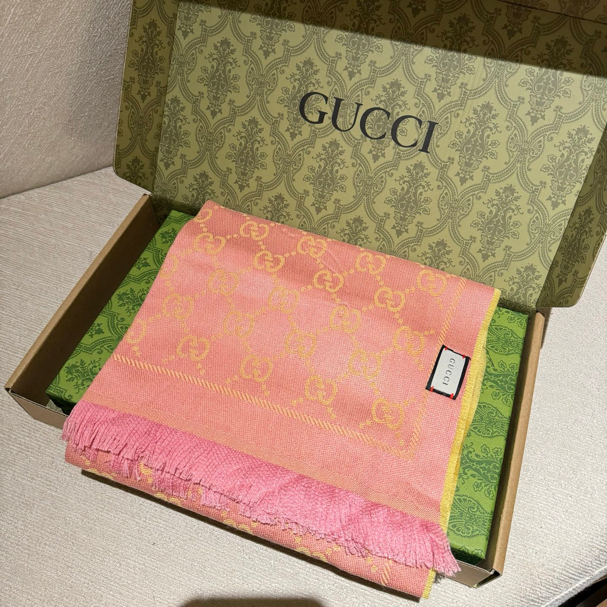 multicolor wool luxury Shawl for women - product detail view