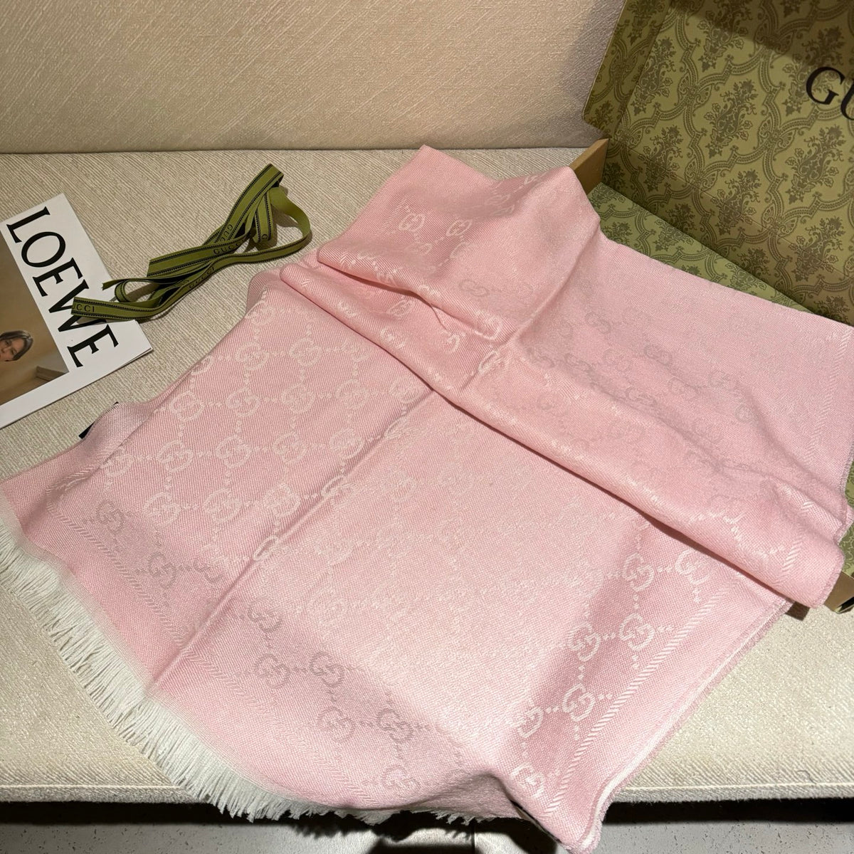 multicolor wool luxury Shawl for women - alternate angle view 3