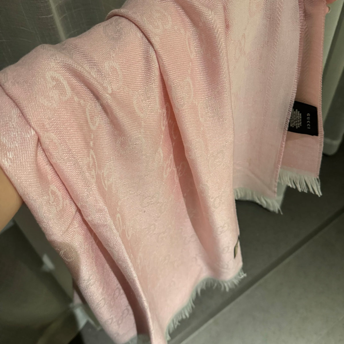 multicolor wool luxury Shawl for women - alternate angle view 7