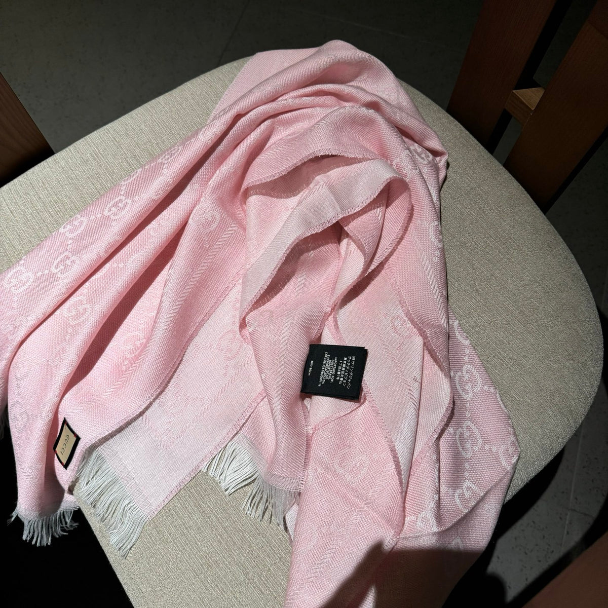 multicolor wool luxury Shawl for women - alternate angle view 6