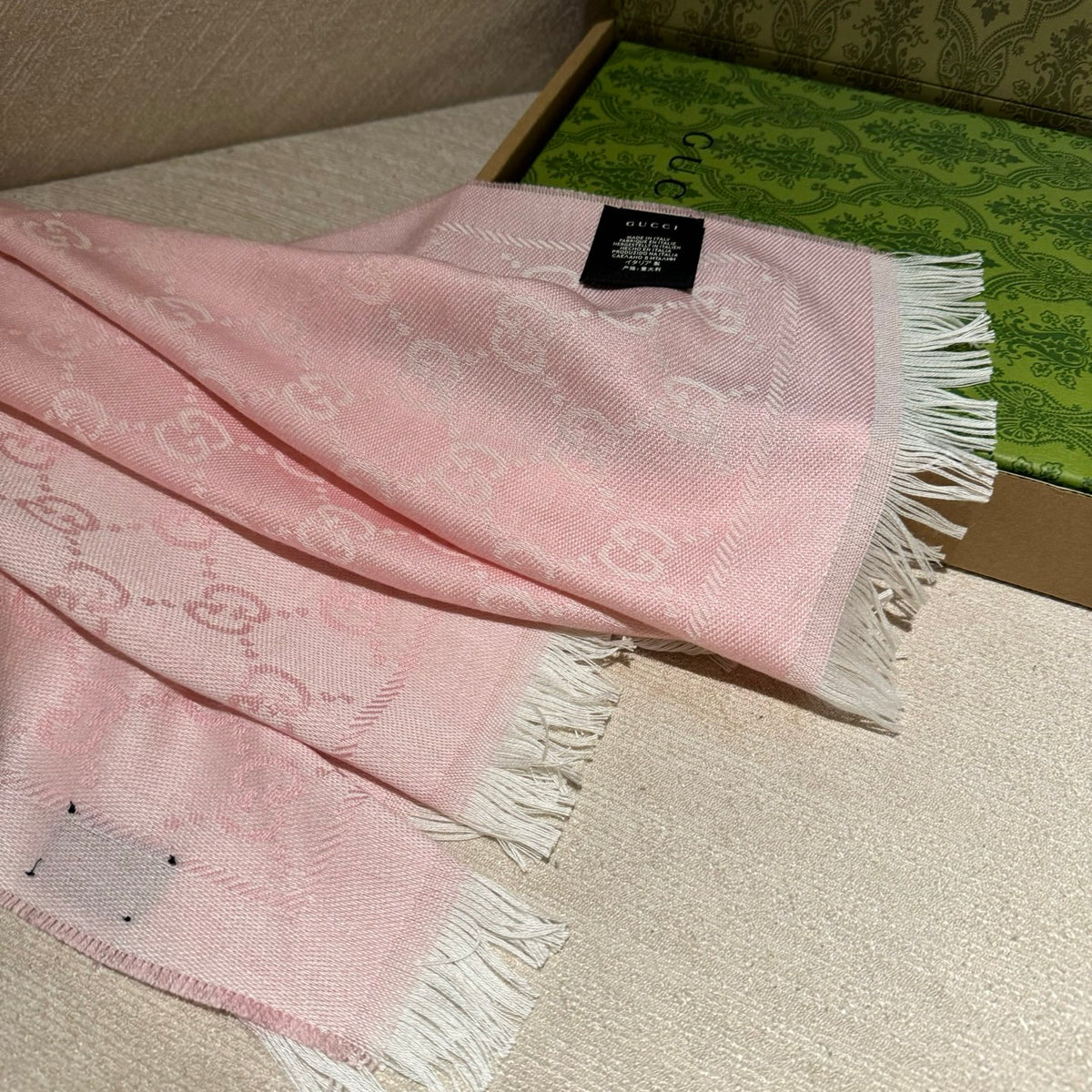multicolor wool luxury Shawl for women - alternate angle view 5