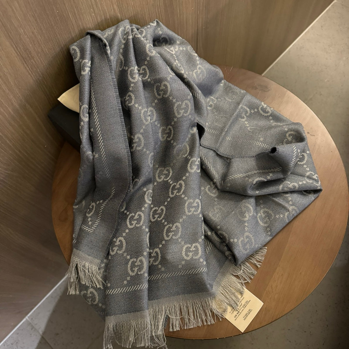 multicolor wool luxury Shawl for women - alternate angle view 4