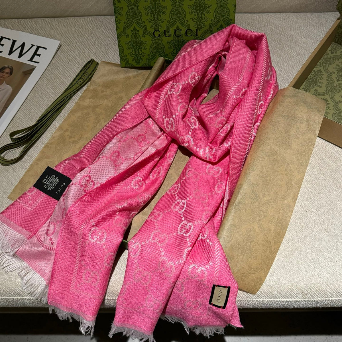 multicolor wool luxury Shawl for women - alternate angle view 4