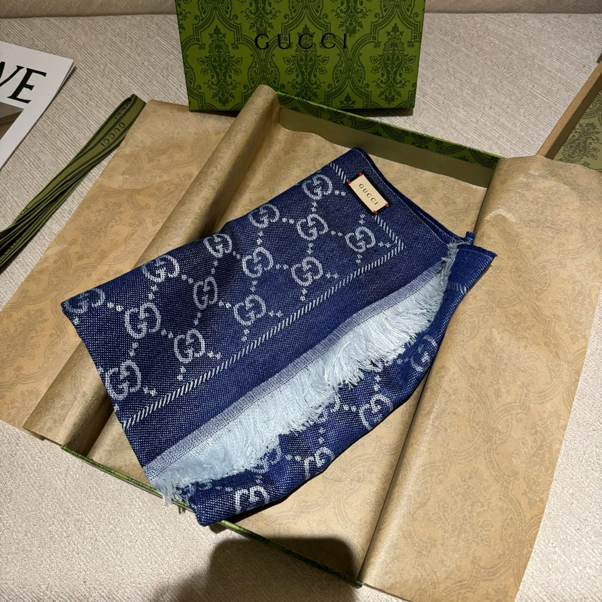 multicolor wool luxury Shawl for women - product detail view