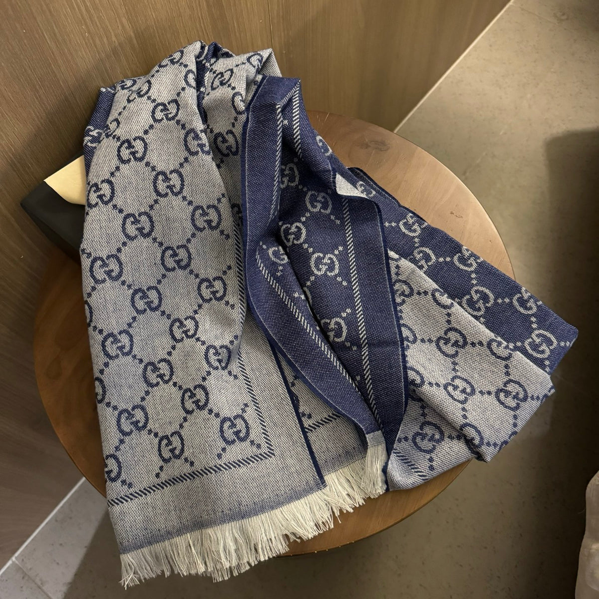 multicolor wool luxury Shawl for women - alternate angle view 5