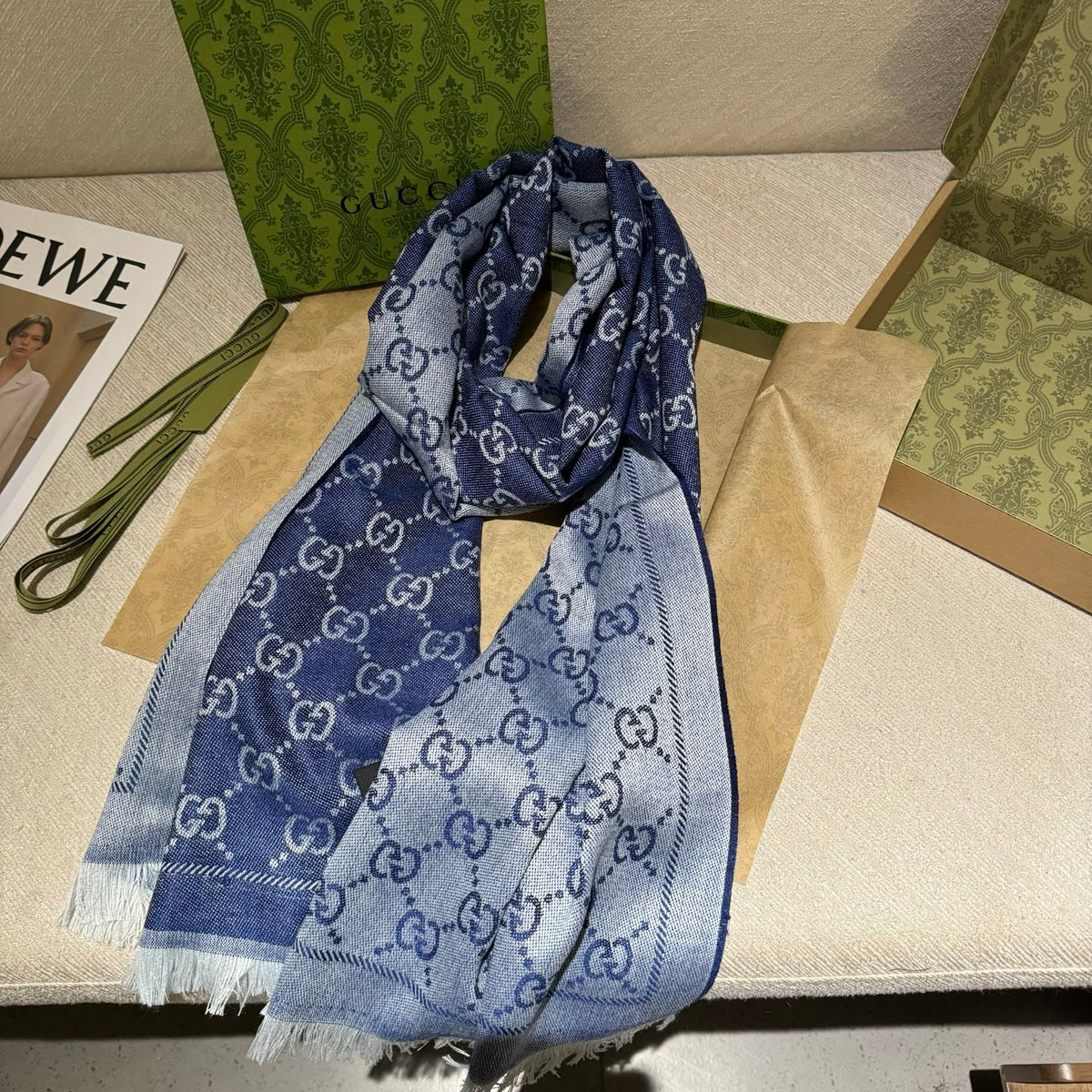 multicolor wool luxury Shawl for women - alternate angle view 7