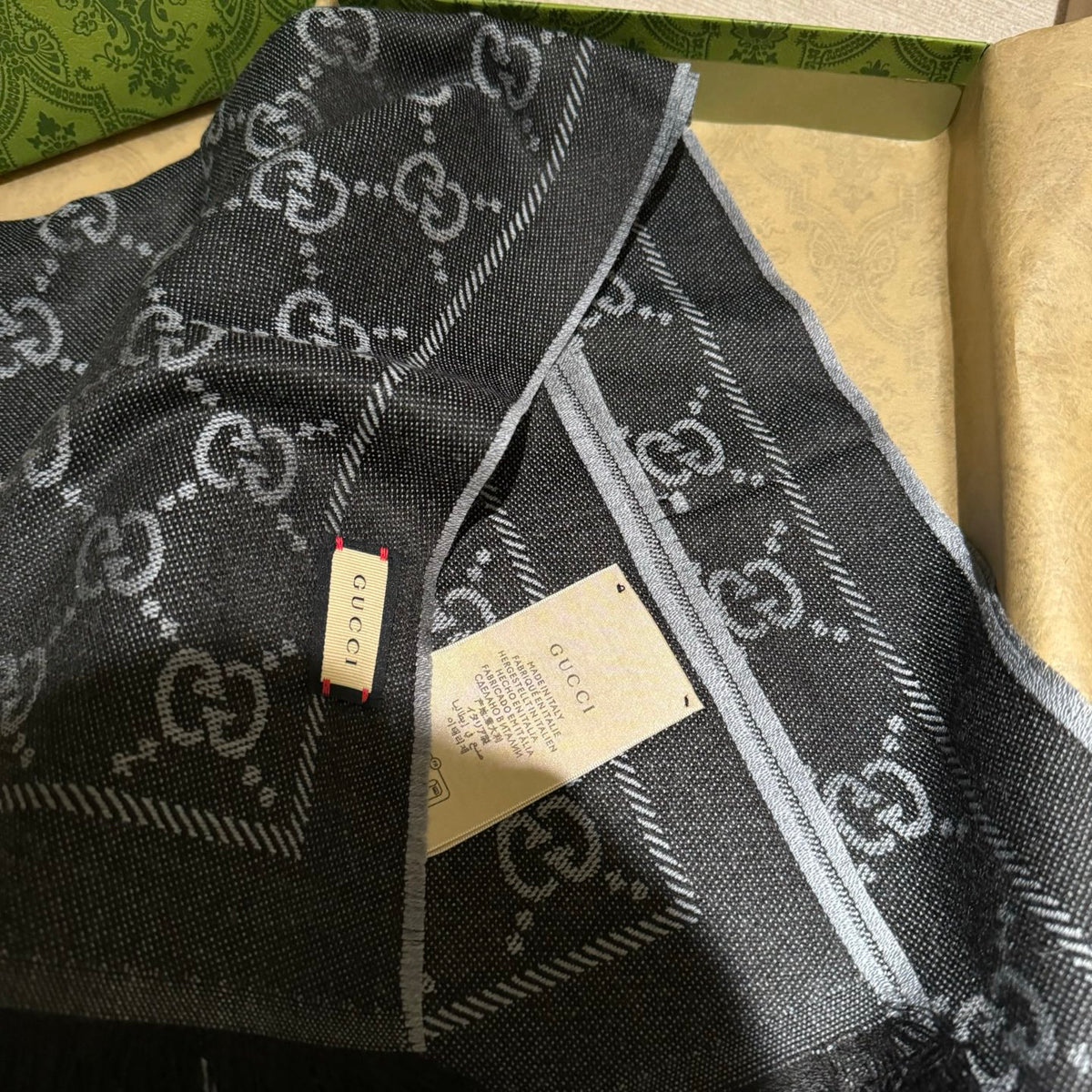 multicolor wool luxury Shawl for women - alternate angle view 5
