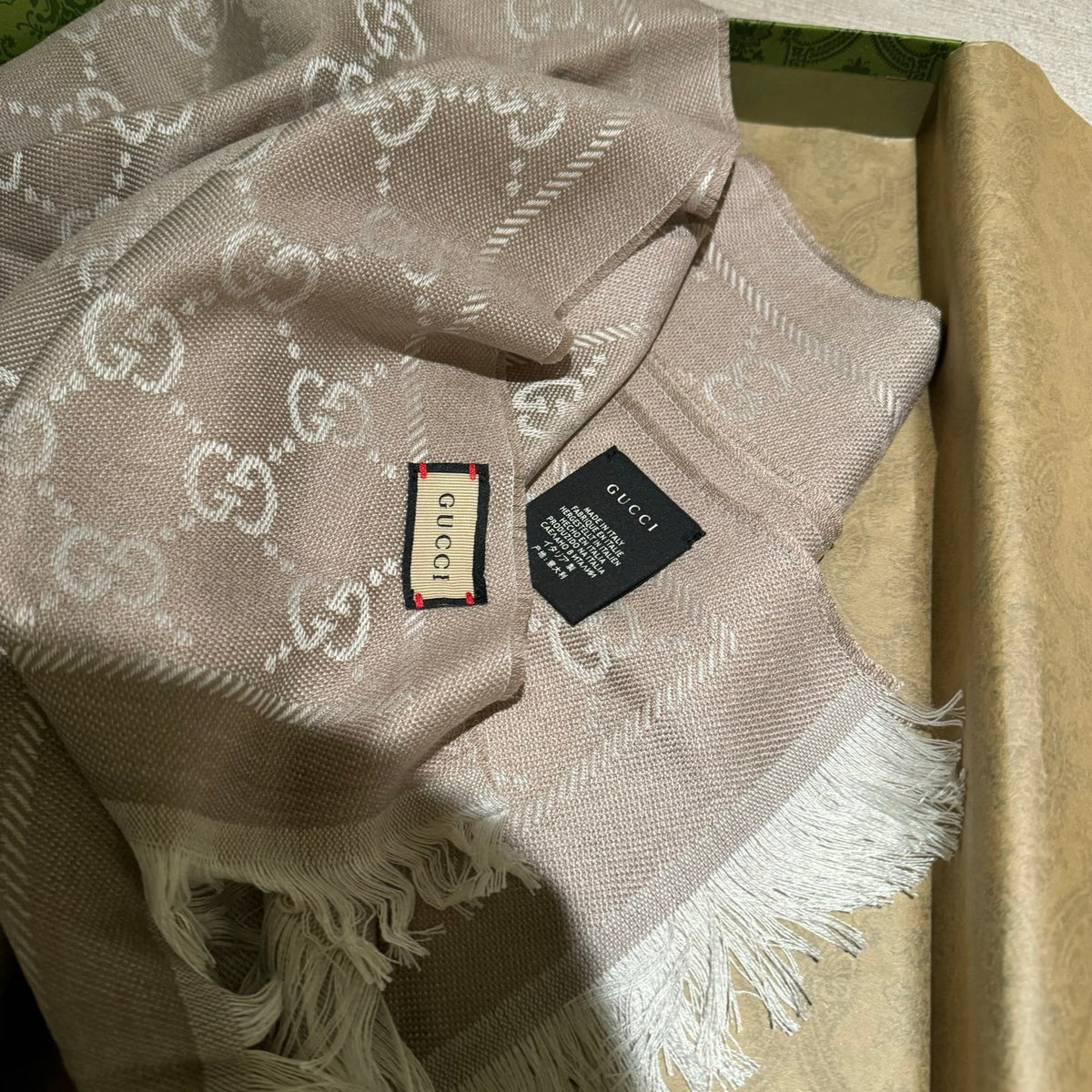 multicolor wool luxury Shawl for women - alternate angle view 2