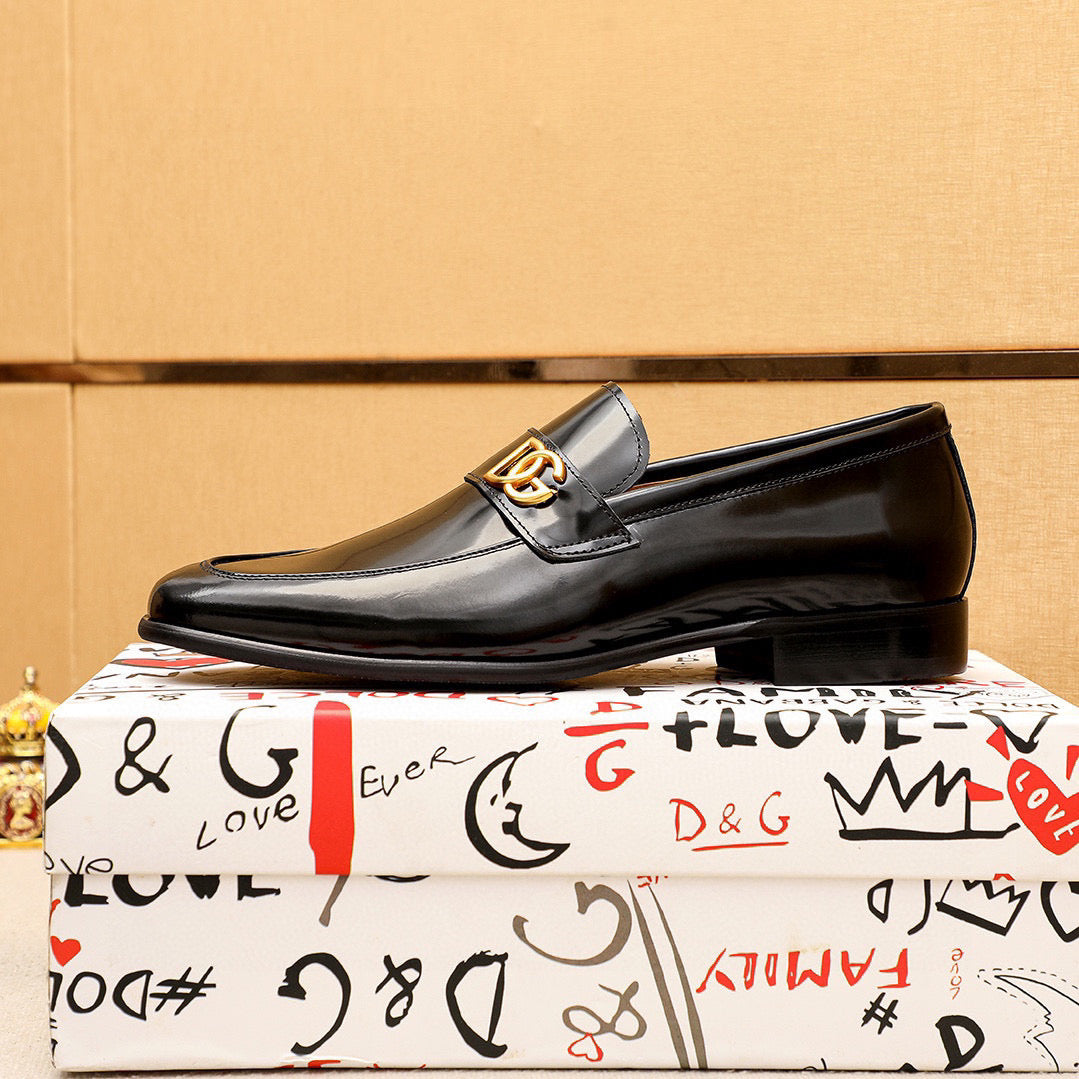 Dolce & Gabbana DG Men's Dress Shoes in Italian Patent Calfskin