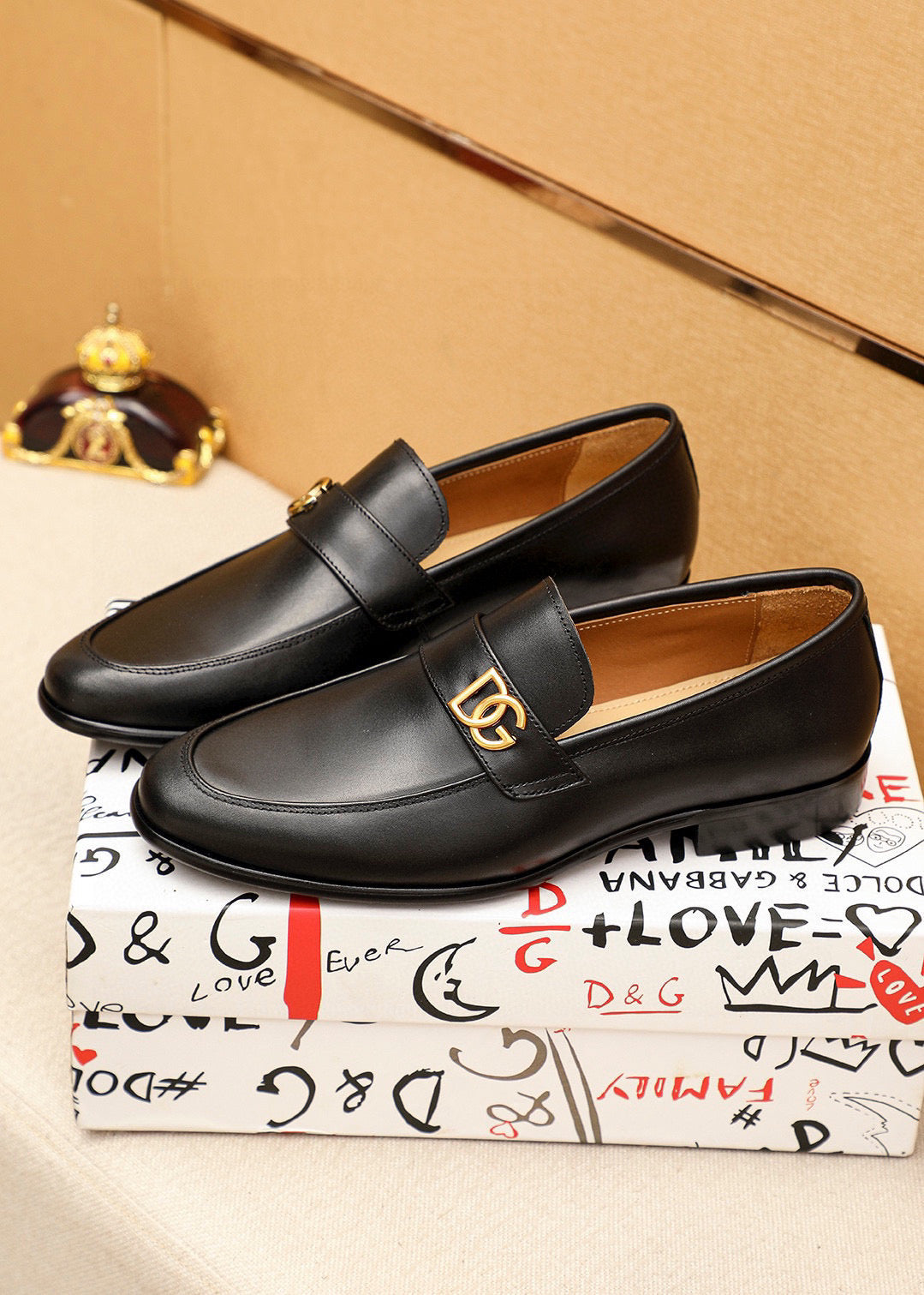 Dolce & Gabbana DG Men's Dress Shoes in Italian Patent Calfskin