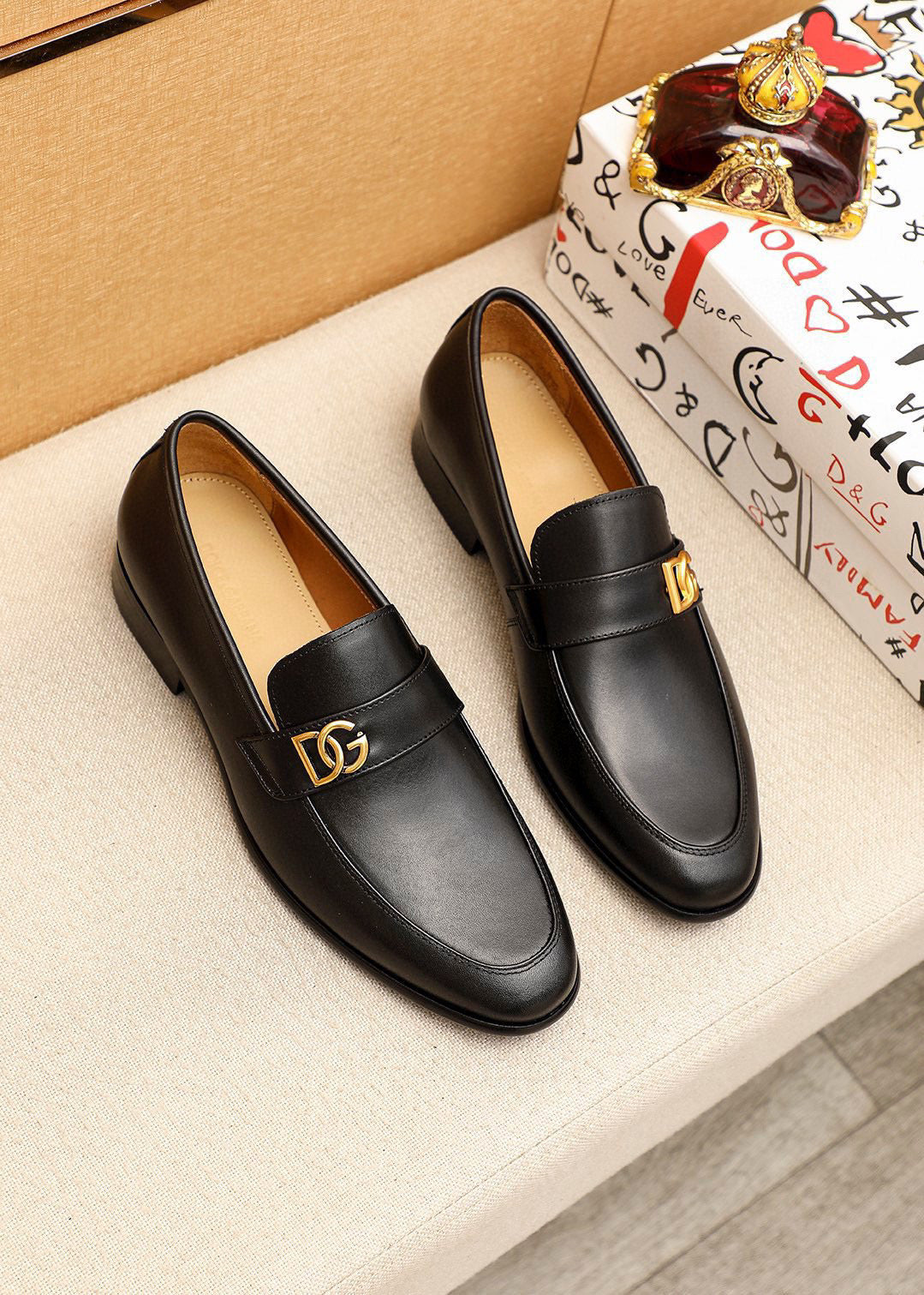 Dolce & Gabbana DG Men's Dress Shoes in Italian Patent Calfskin