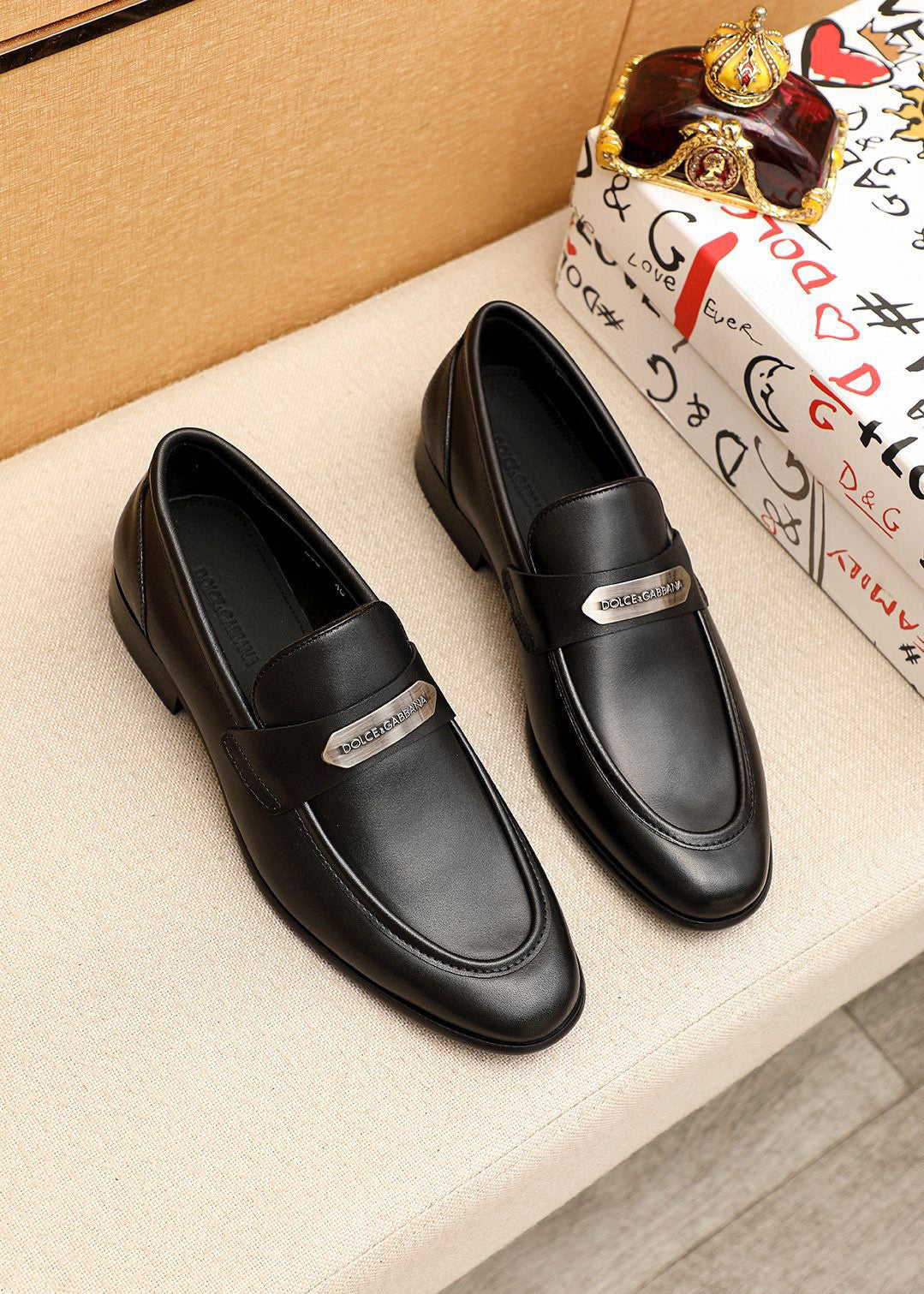 Dolce & Gabbana DG Men's Dress Shoes in Italian Patent Calfskin