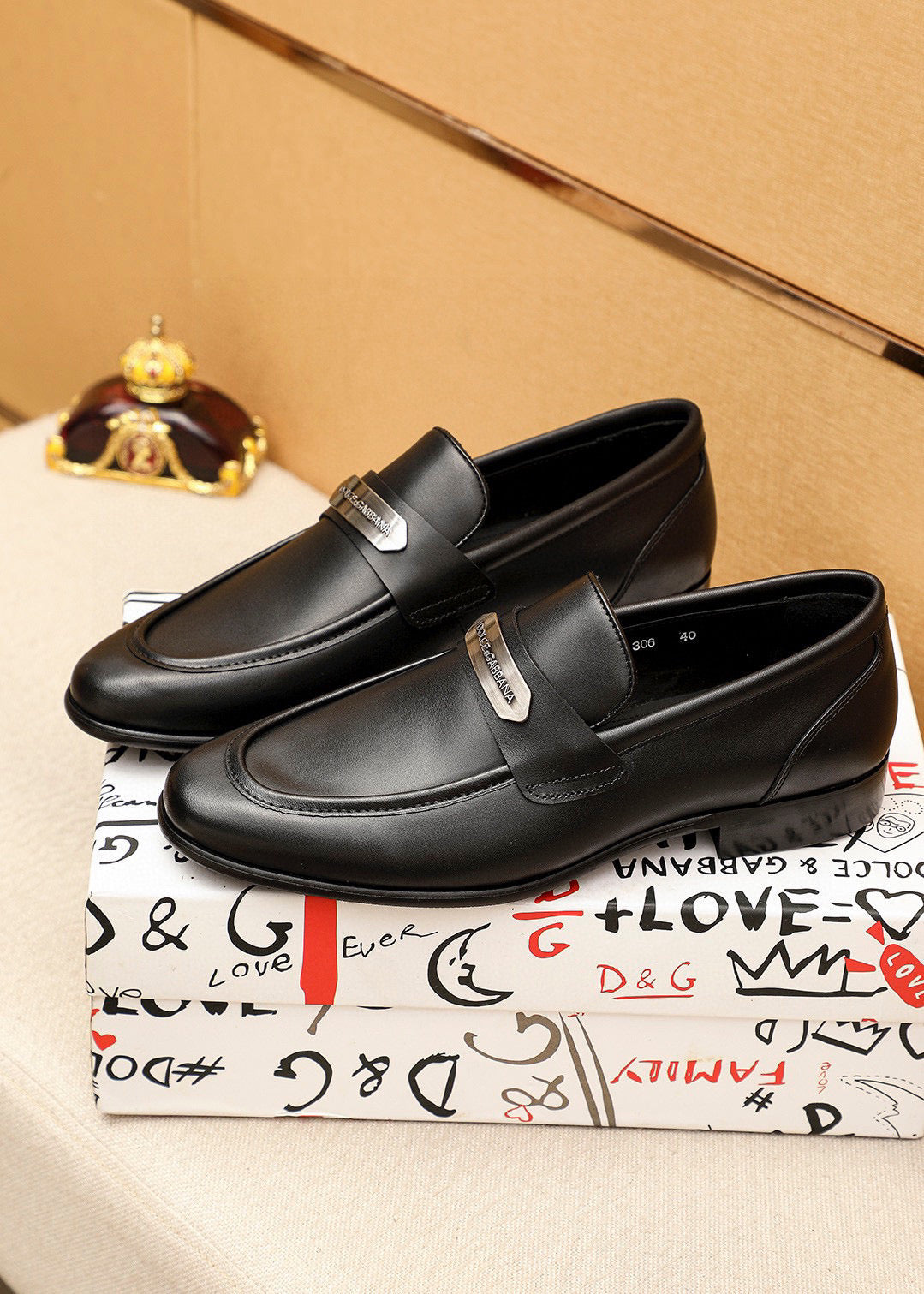 Dolce & Gabbana DG Men's Dress Shoes in Italian Patent Calfskin