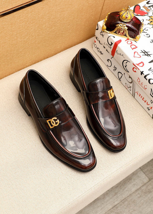 Dolce & Gabbana DG Men's Dress Shoes in Italian Patent Calfskin