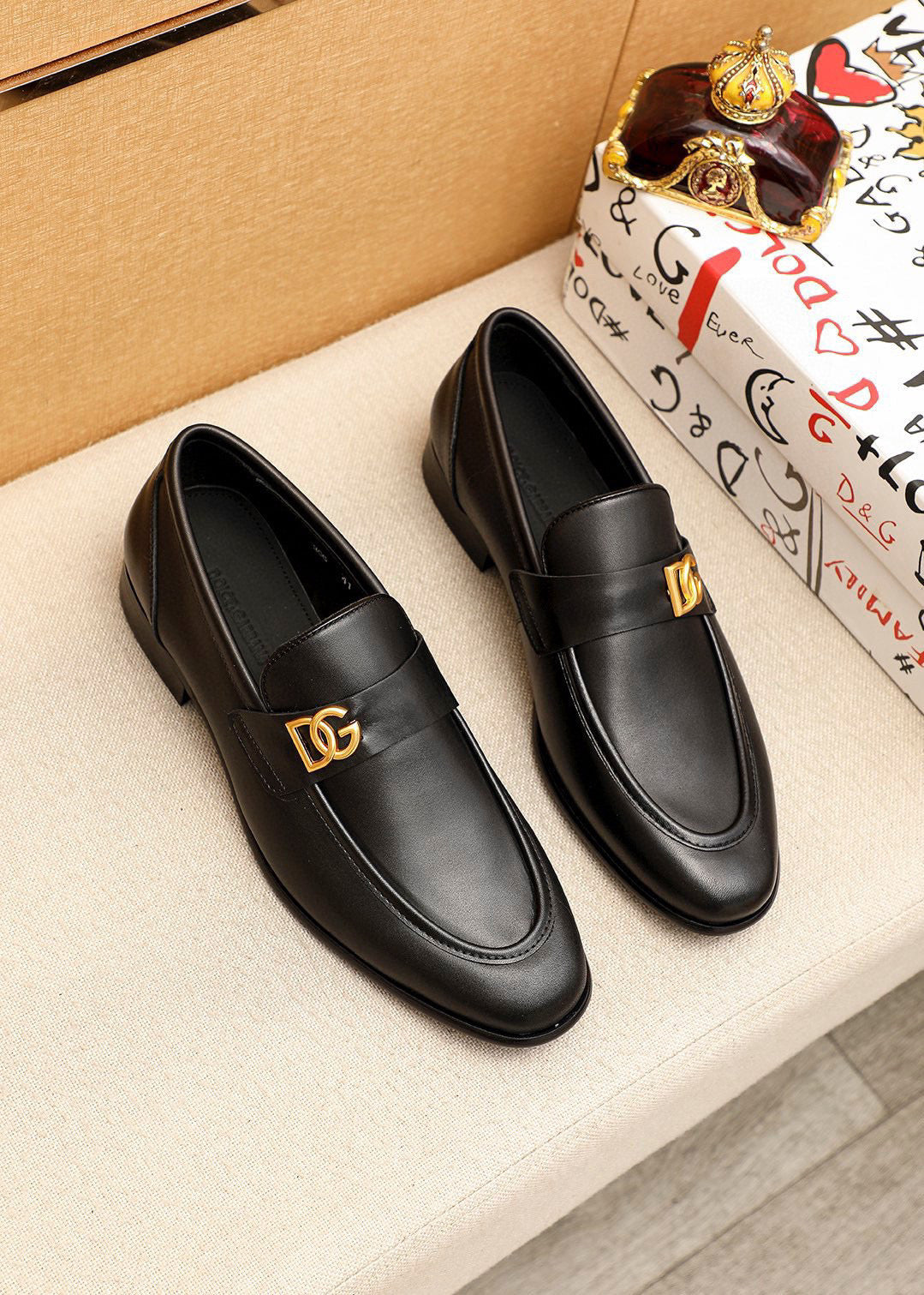Dolce & Gabbana DG Men's Dress Shoes in Italian Patent Calfskin