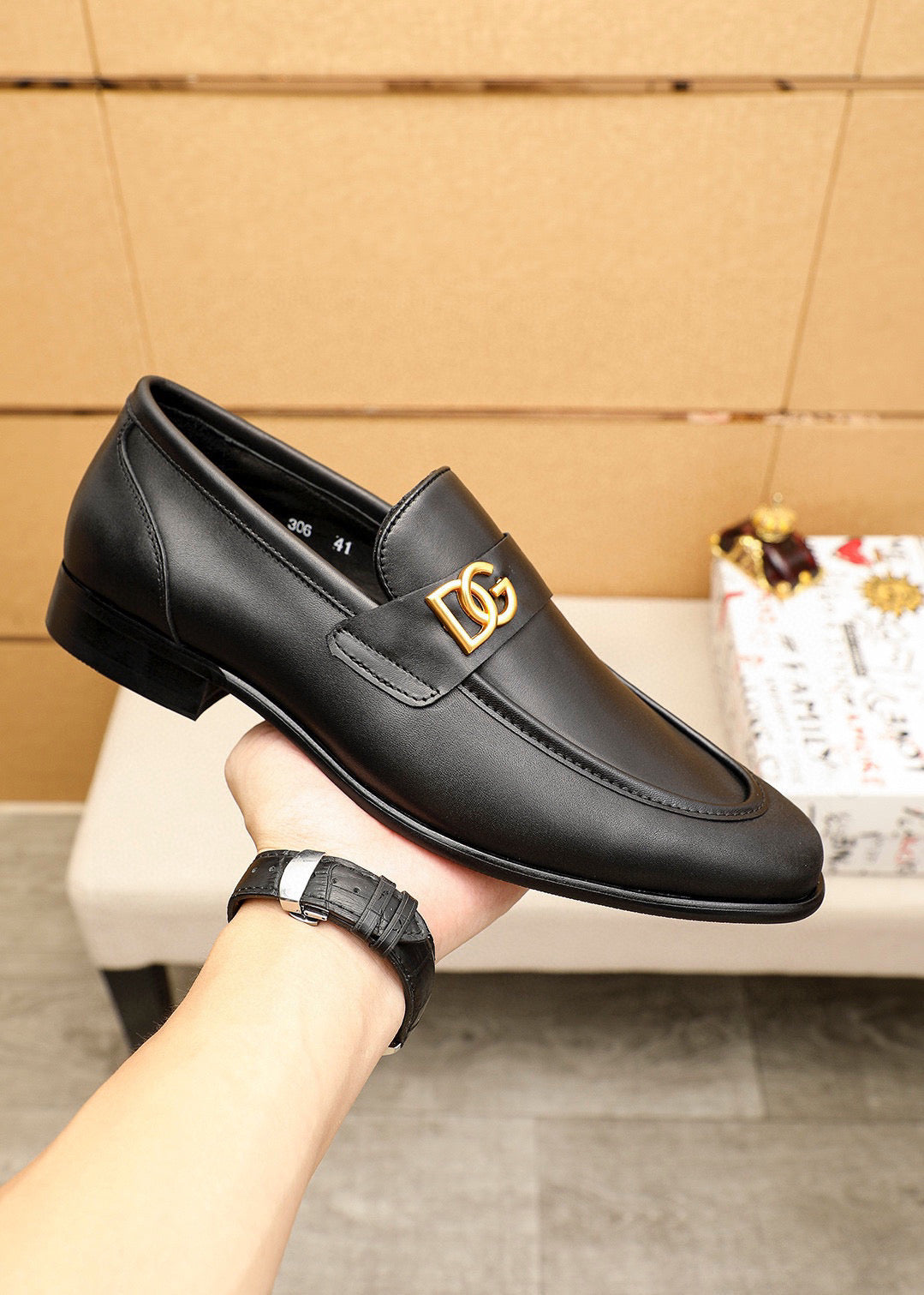 Dolce & Gabbana DG Men's Dress Shoes in Italian Patent Calfskin