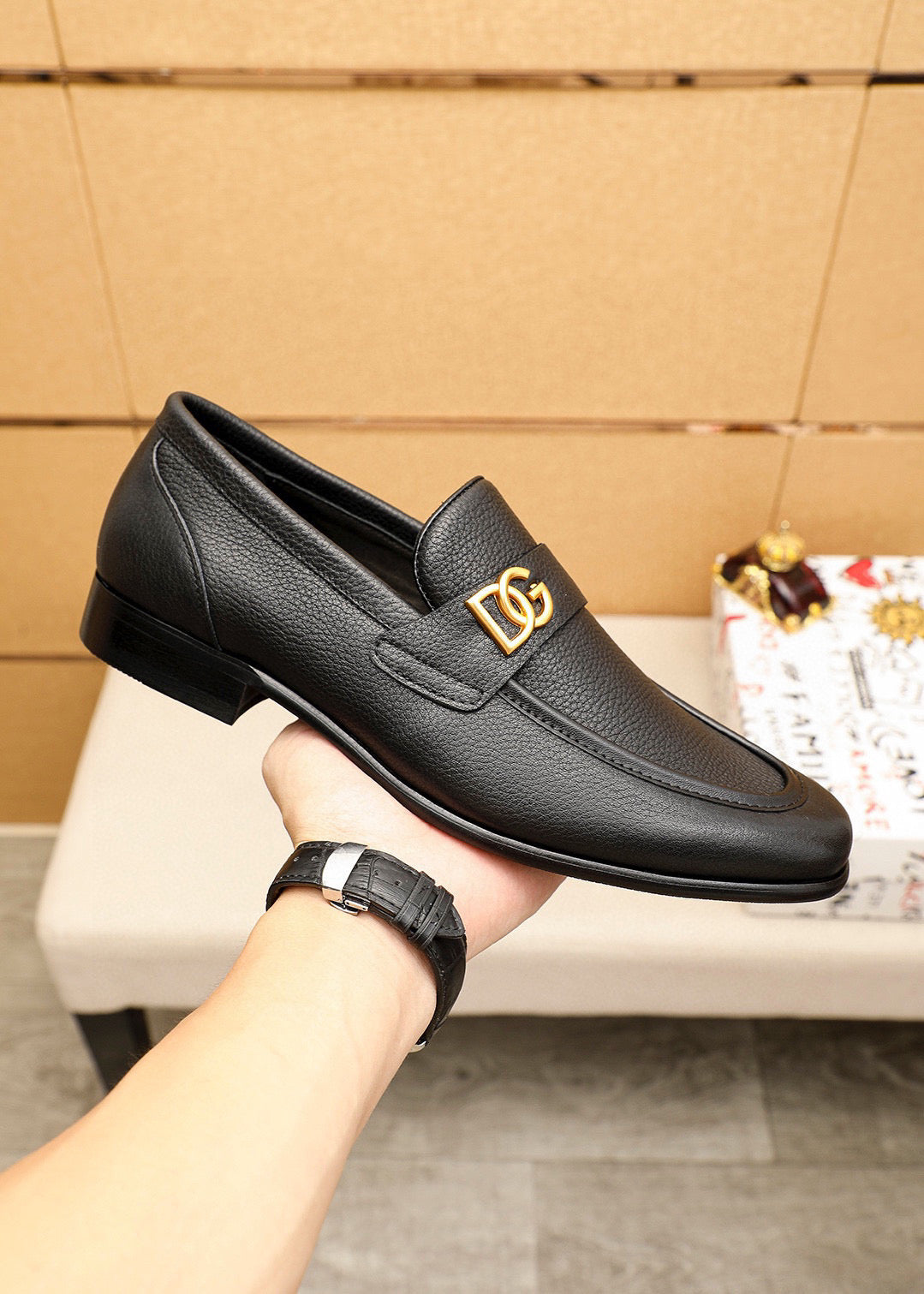 Dolce & Gabbana DG Men's Dress Shoes in Italian Patent Calfskin