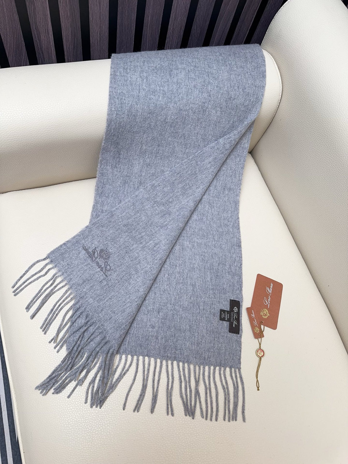 teal leather floral Scarf for men - alternate angle view 6