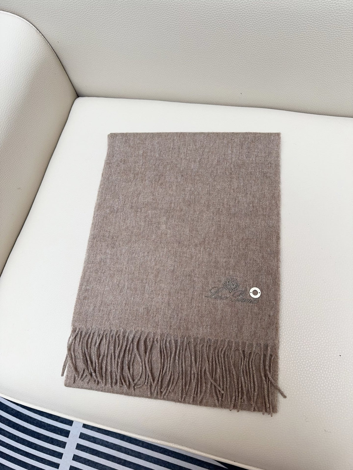 teal leather floral Scarf for men - product detail view