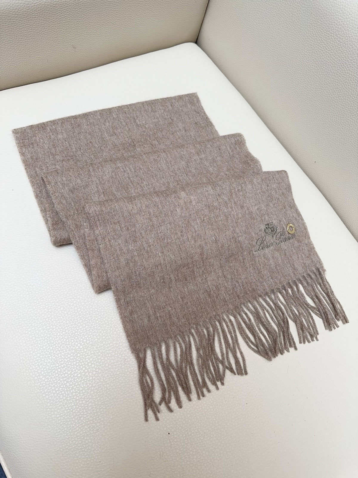 teal leather floral Scarf for men - alternate angle view 3