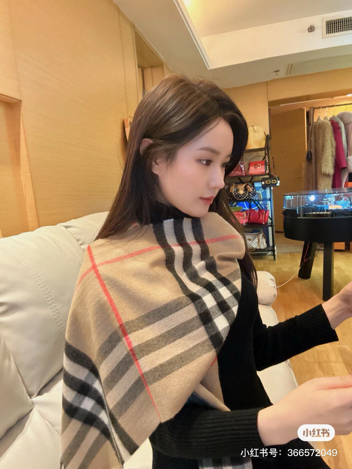 leather tassel fashion accessory for women - product detail view