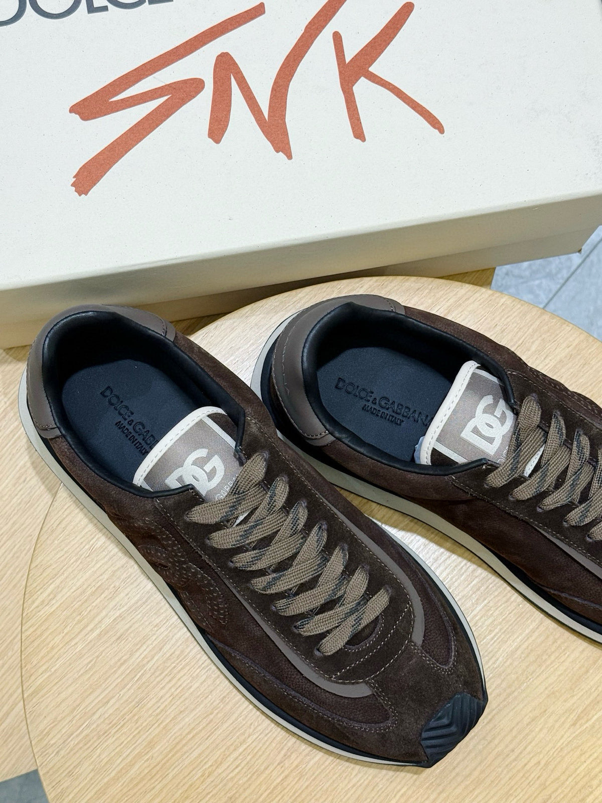 Dolce & Gabbana DG Cushion Mixed-Material Casual Sneakers