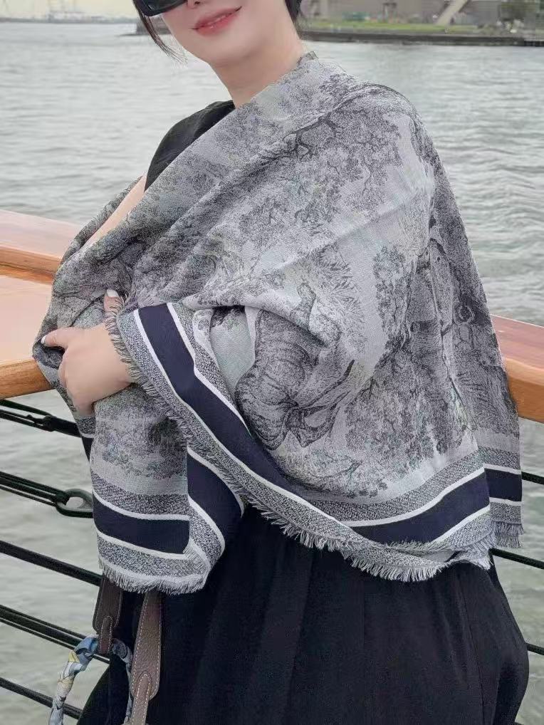 cotton floral Shawl for women - product detail view