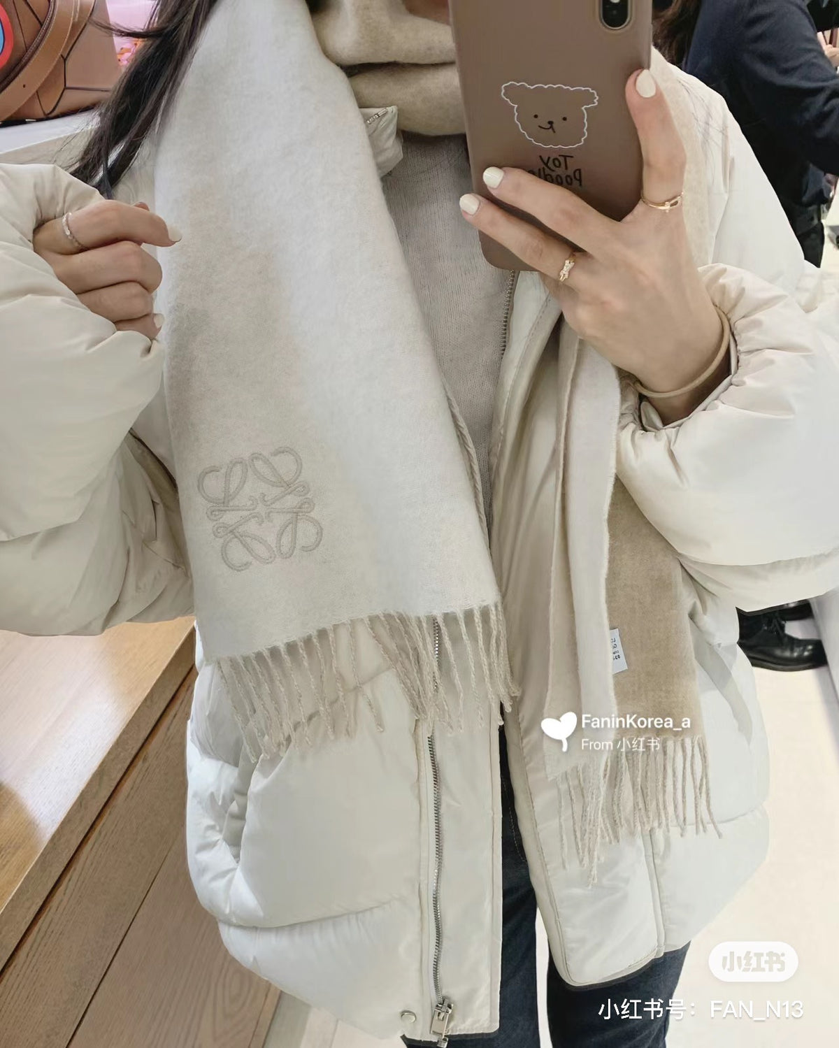 velvet cute Scarf for women - product detail view