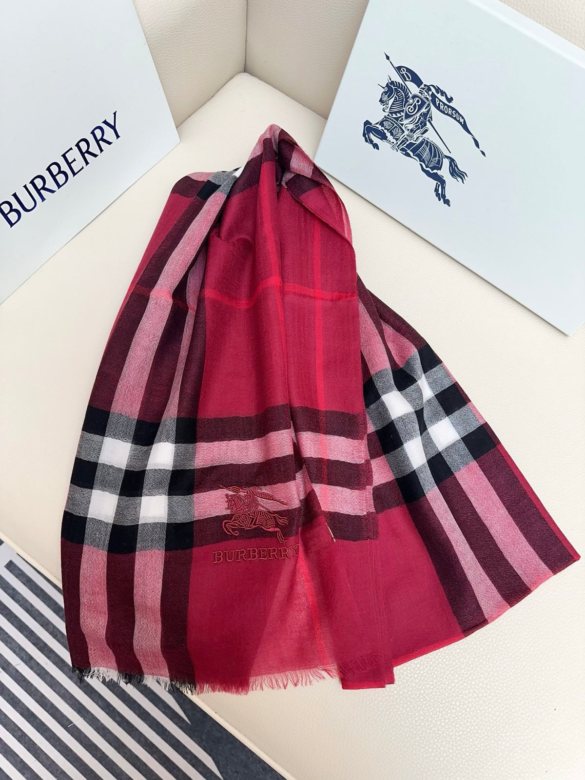 camel wool tassel Scarf for women - alternate angle view 3