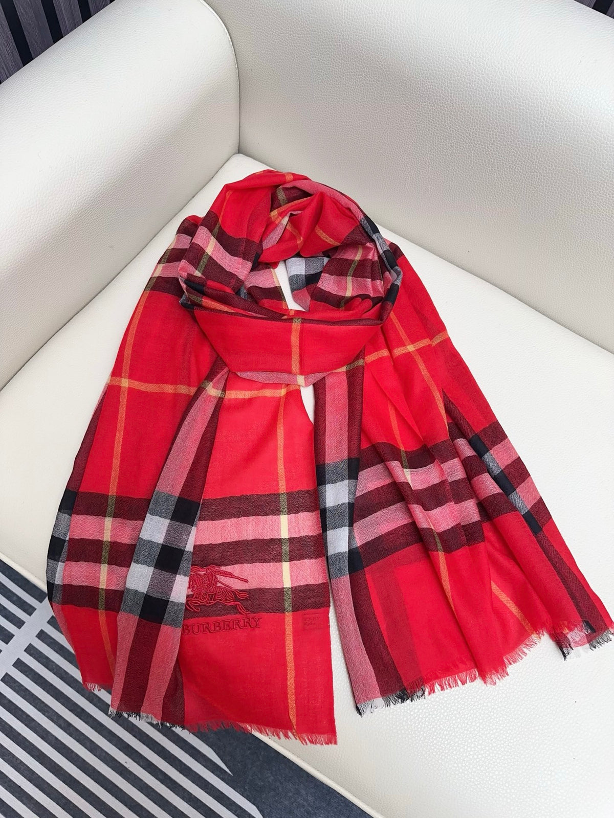 camel wool tassel Scarf for women - alternate angle view 7