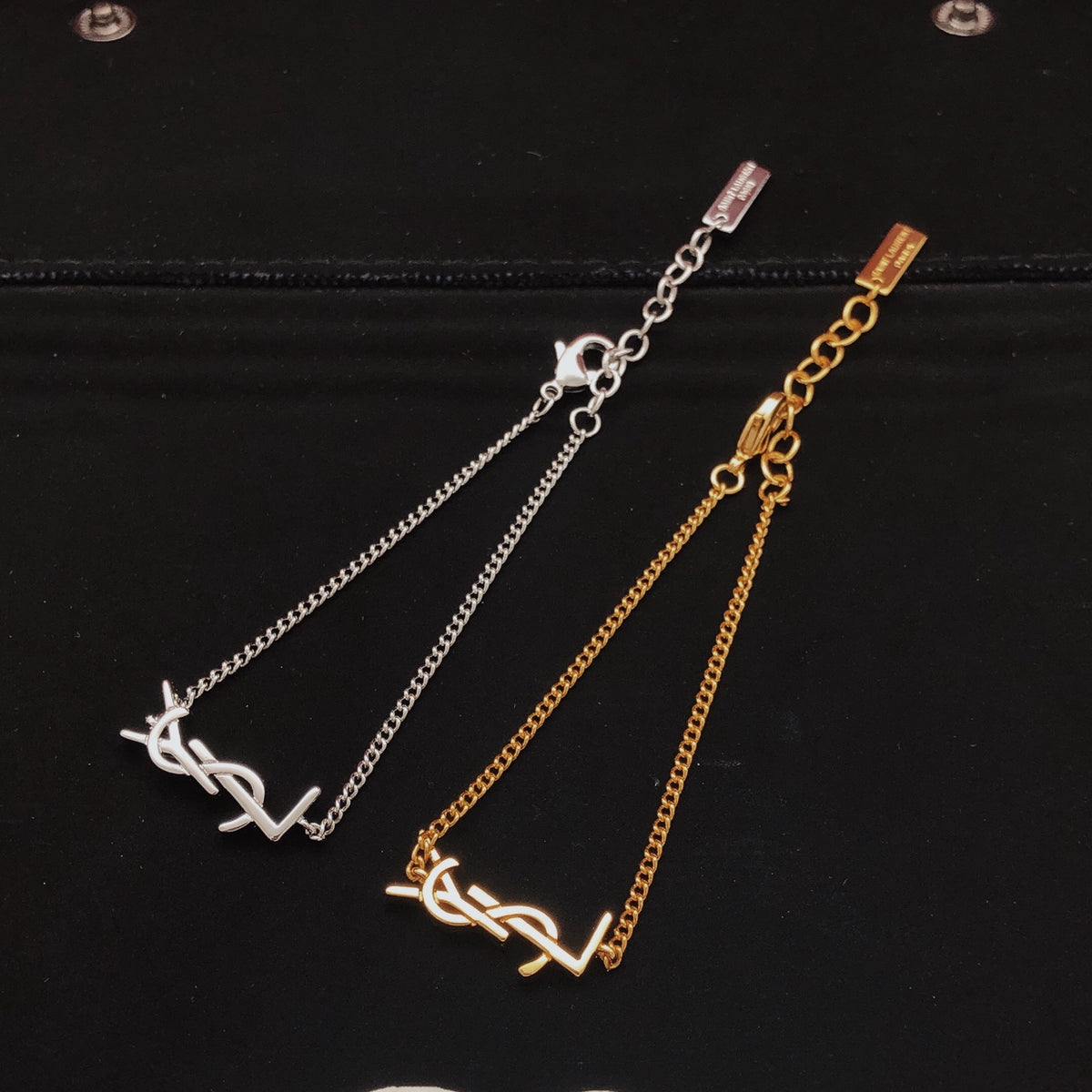 yellow brass letter Bracelet for women - alternate angle view 6