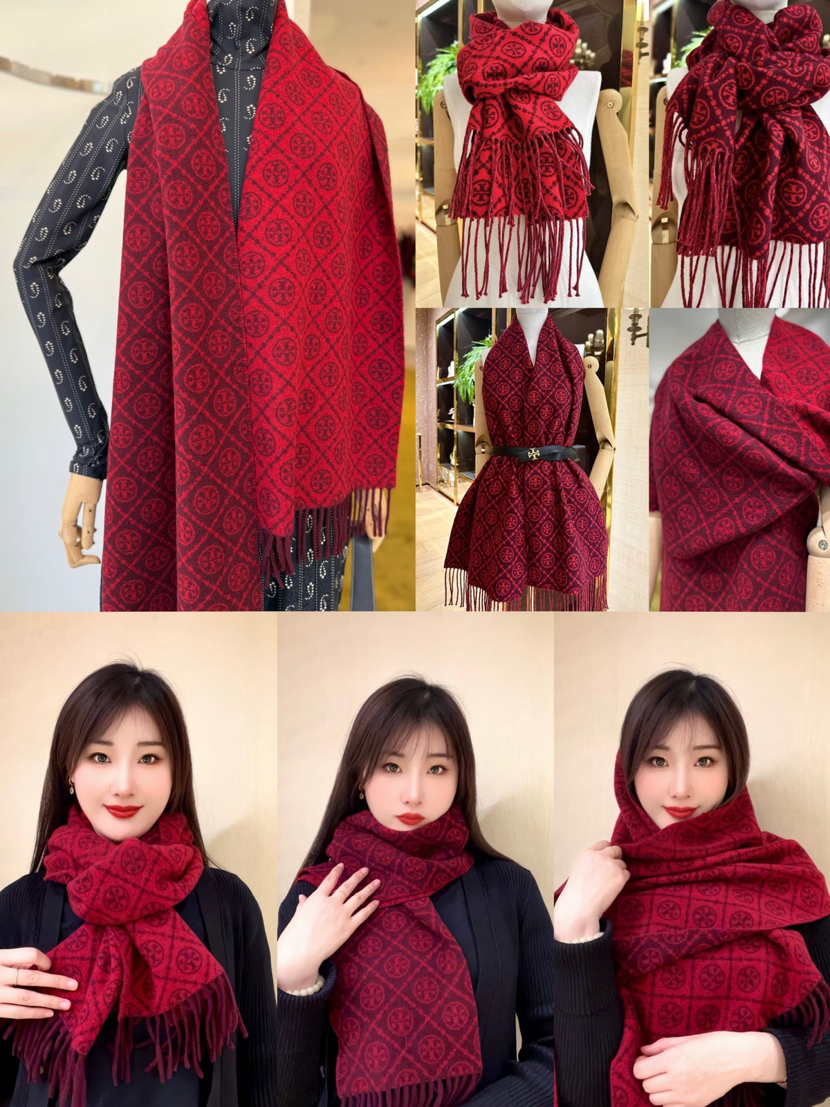 floral Scarf for women - alternate angle view 3