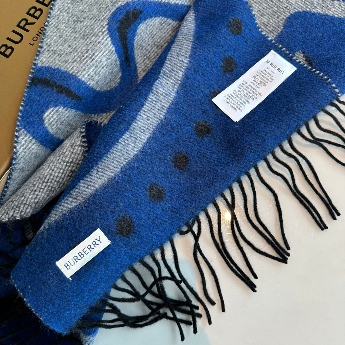 black and white velvet inlaid Scarf for women - alternate angle view 5
