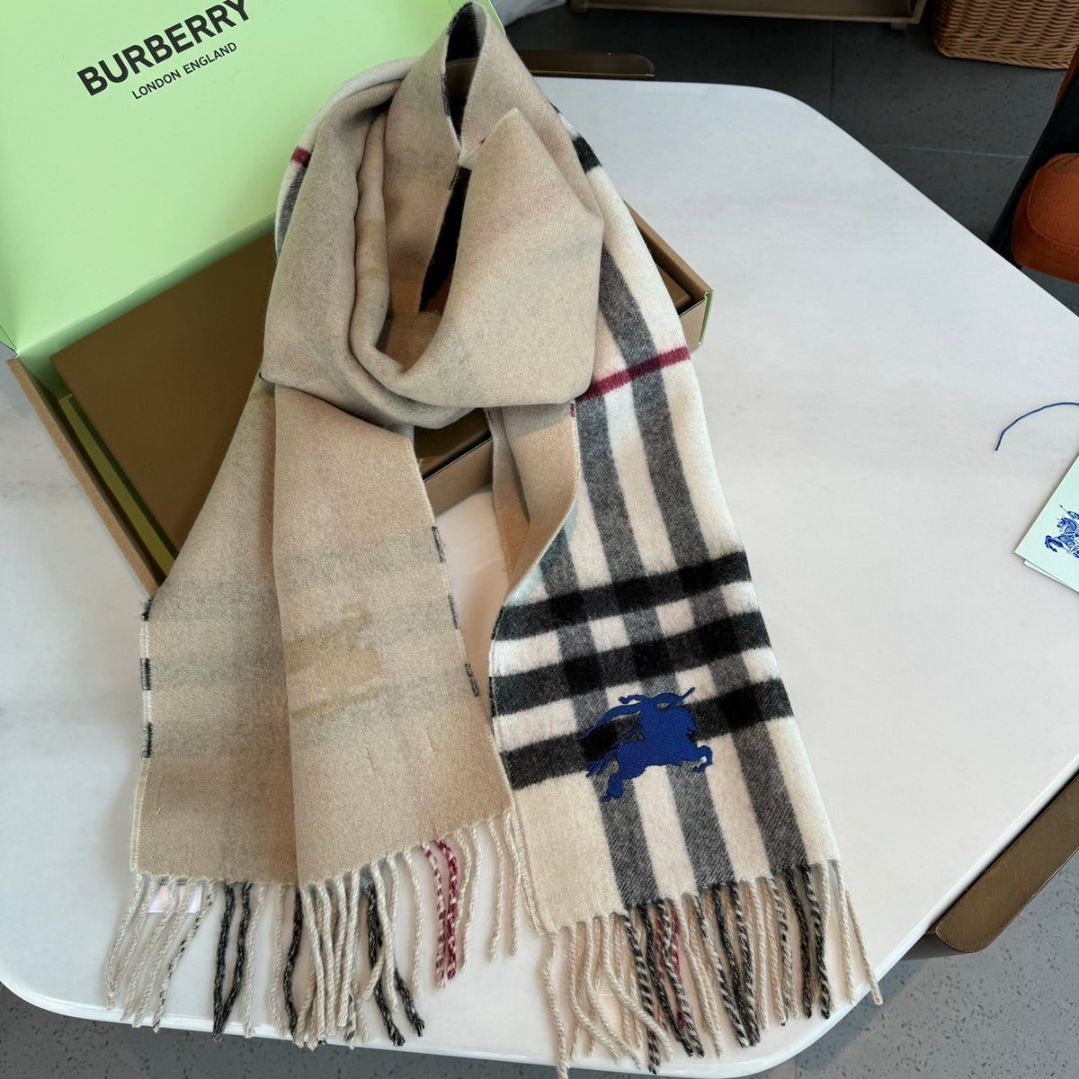 multicolor velvet luxury Scarf for women - alternate angle view 7