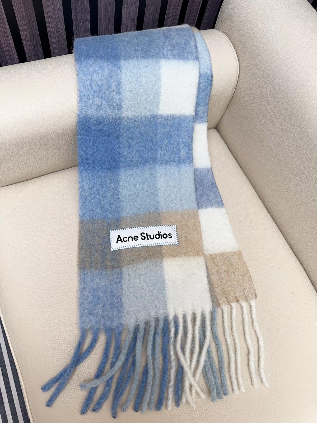 rainbow wool tassel Scarf for women - alternate angle view 5