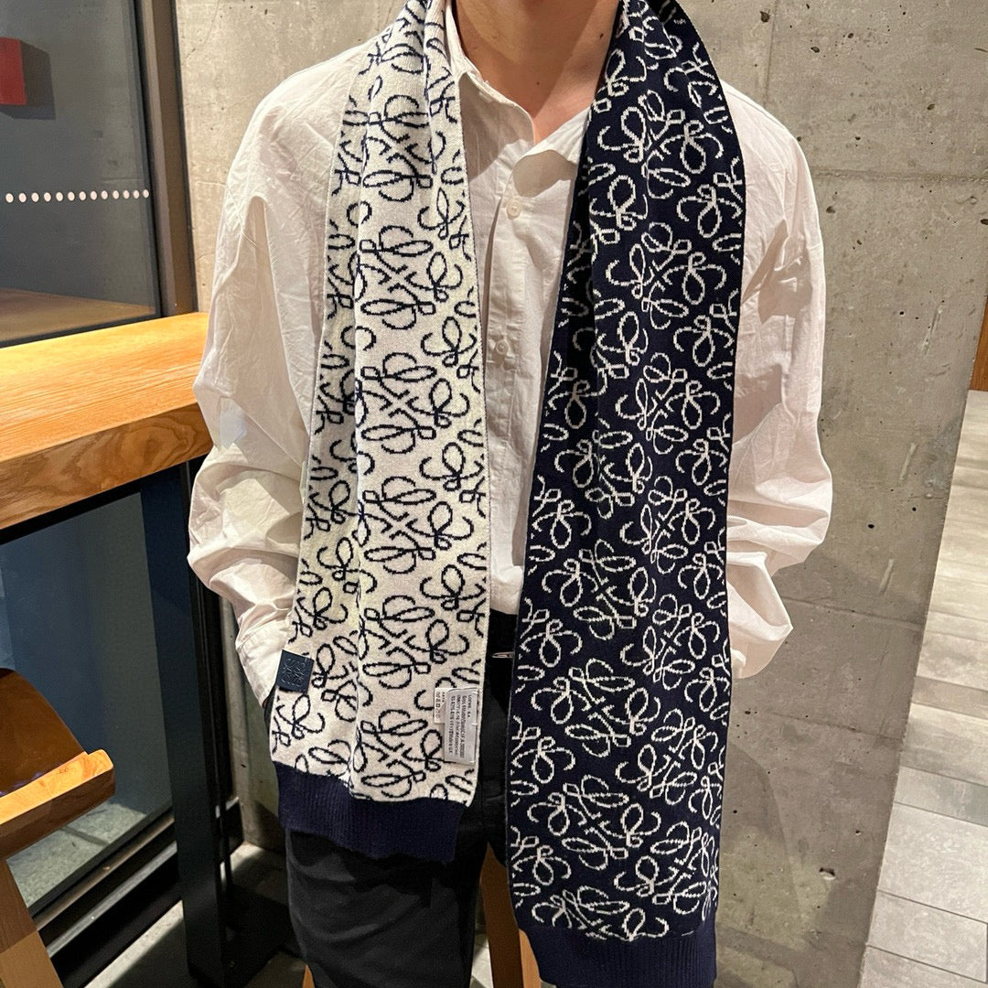 velvet floral Scarf for men - alternate angle view 2