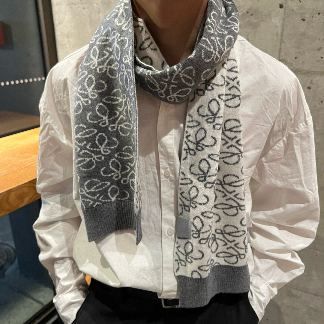 velvet floral Scarf for men - alternate angle view 2