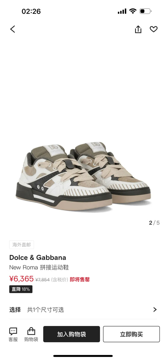 Dolce & Gabbana DG Cushion Calfskin Skate Sneakers with TPU Sole