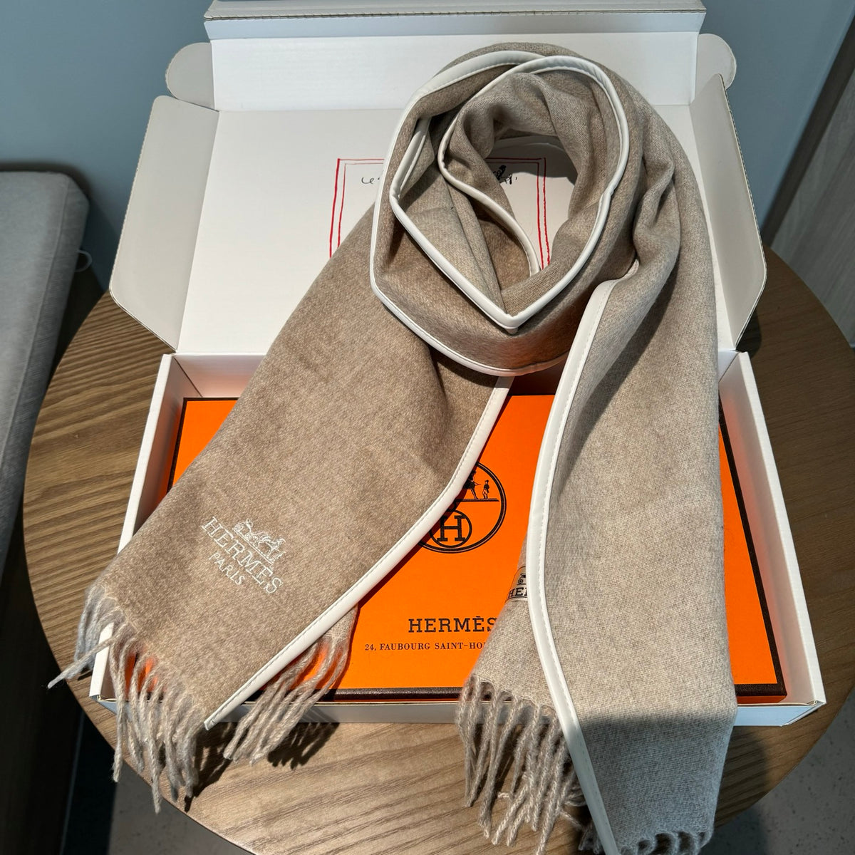 genuine leather versatile Scarf for men - alternate angle view 5