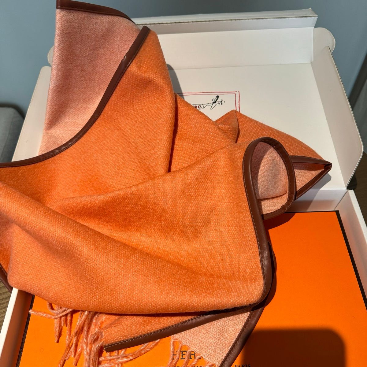 genuine leather versatile Scarf for men - alternate angle view 5