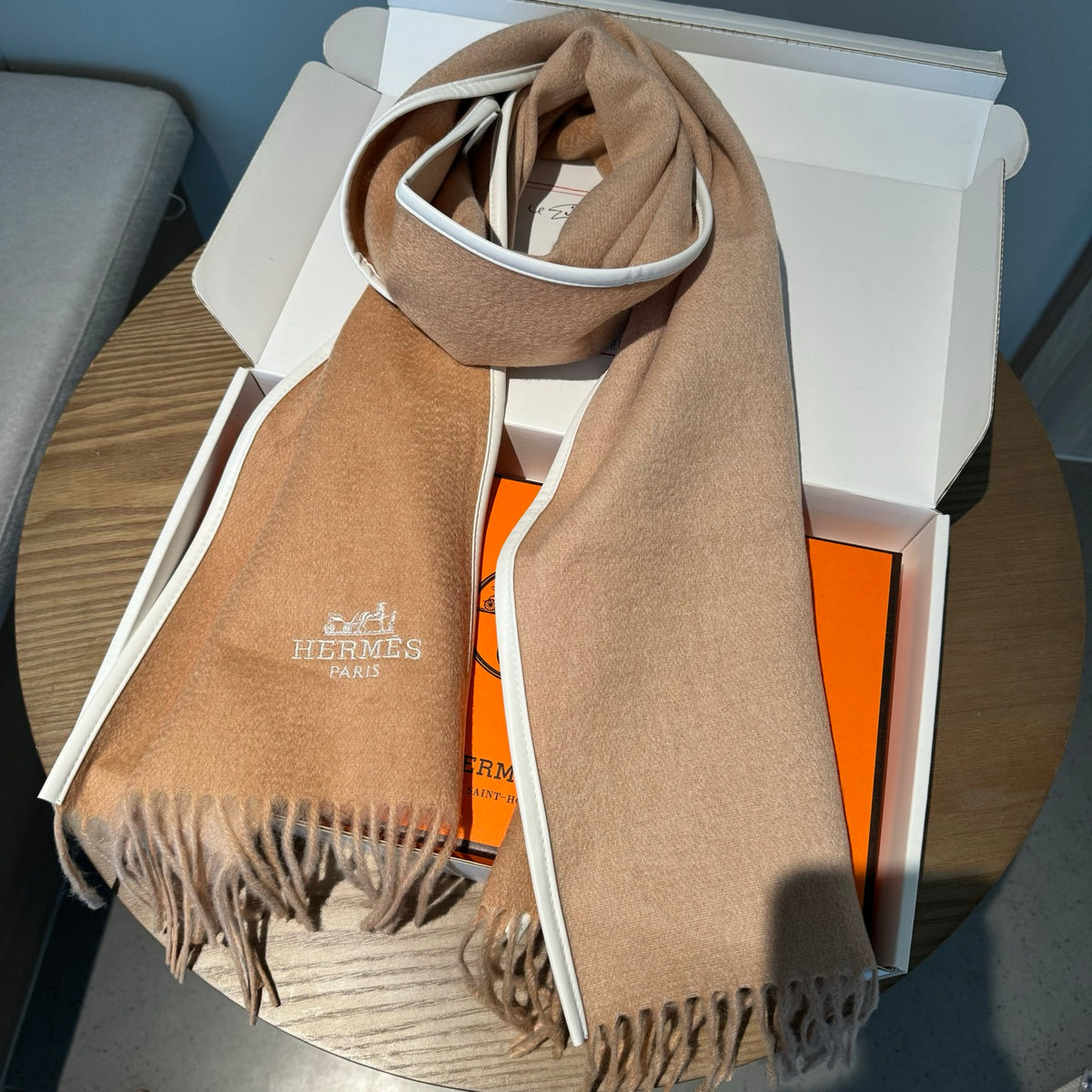 genuine leather versatile Scarf for men - alternate angle view 6