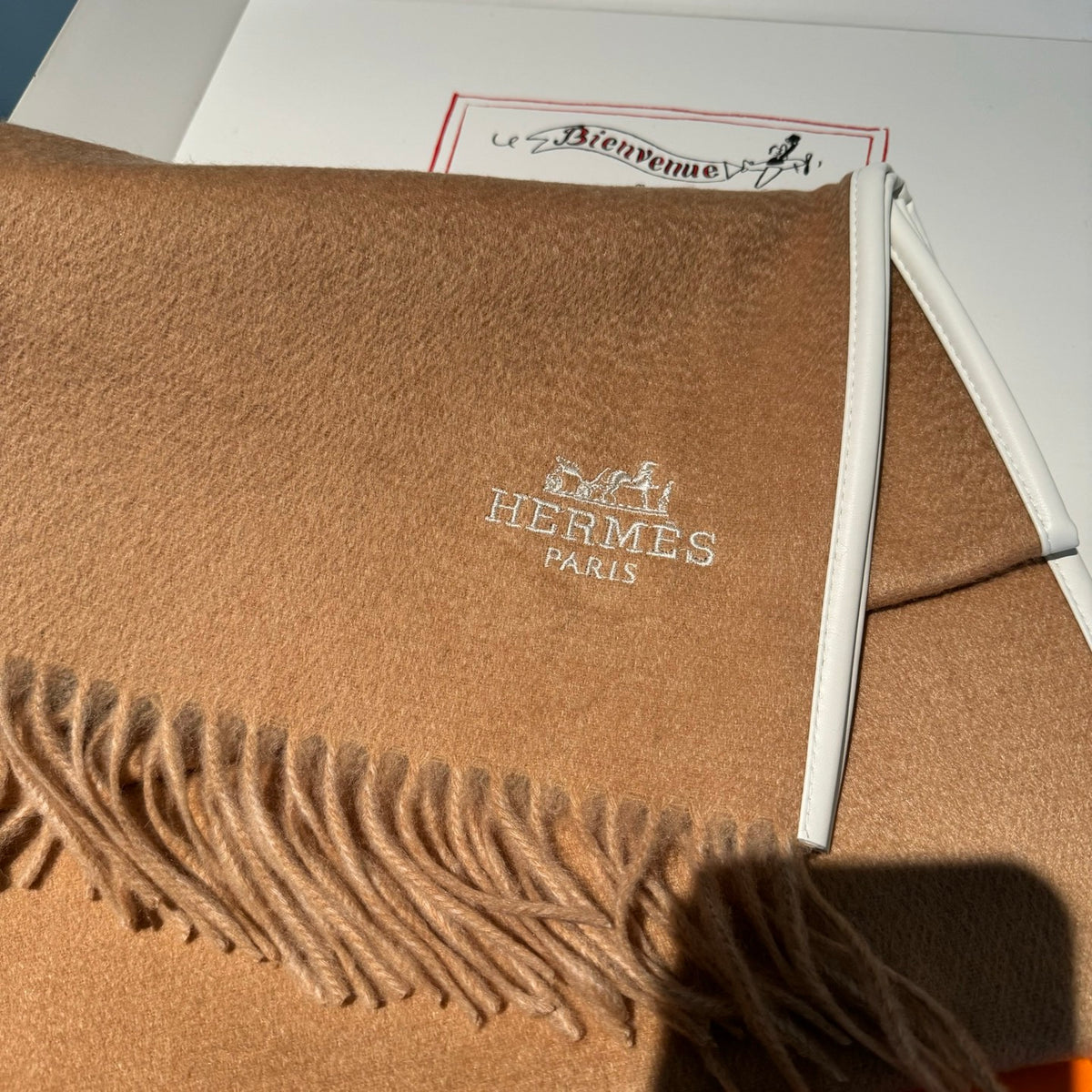 genuine leather versatile Scarf for men - alternate angle view 2