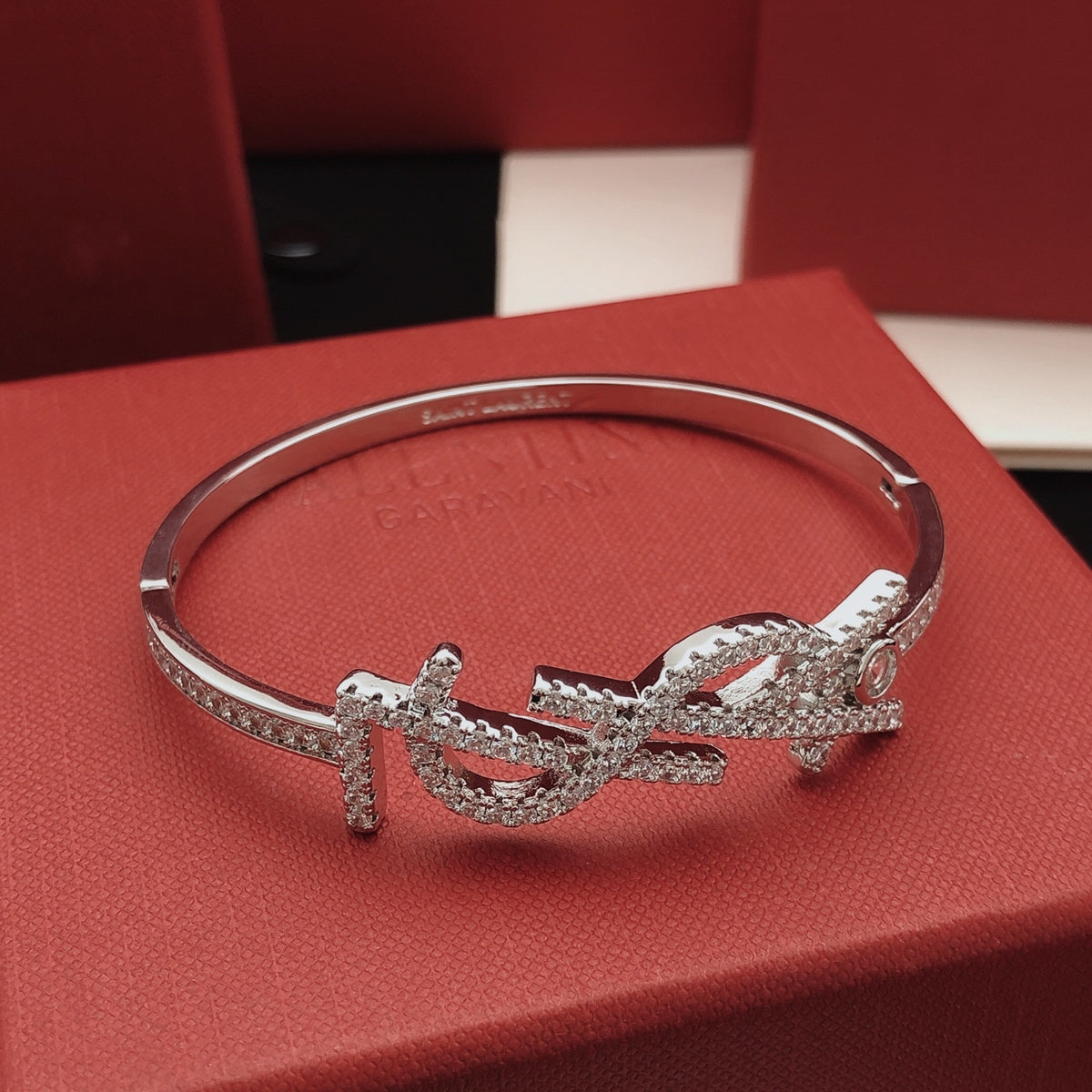 yellow brass Bangle for women - alternate angle view 6