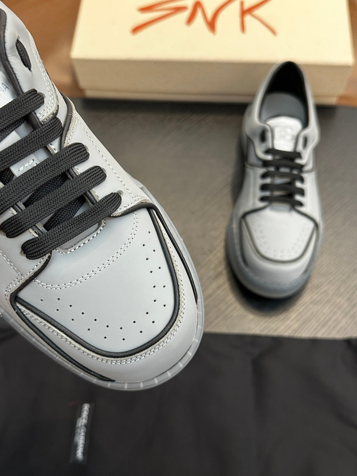 Dolce & Gabbana DG Cushion Calfskin Skate Sneakers with TPU Sole