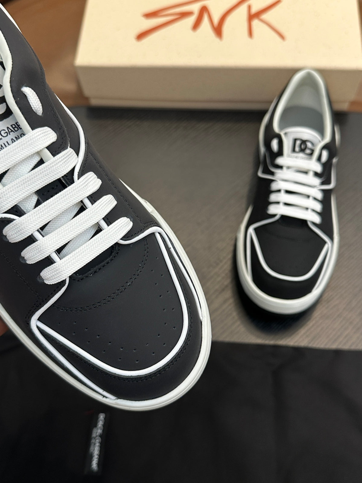 Dolce & Gabbana DG Cushion Calfskin Skate Sneakers with TPU Sole