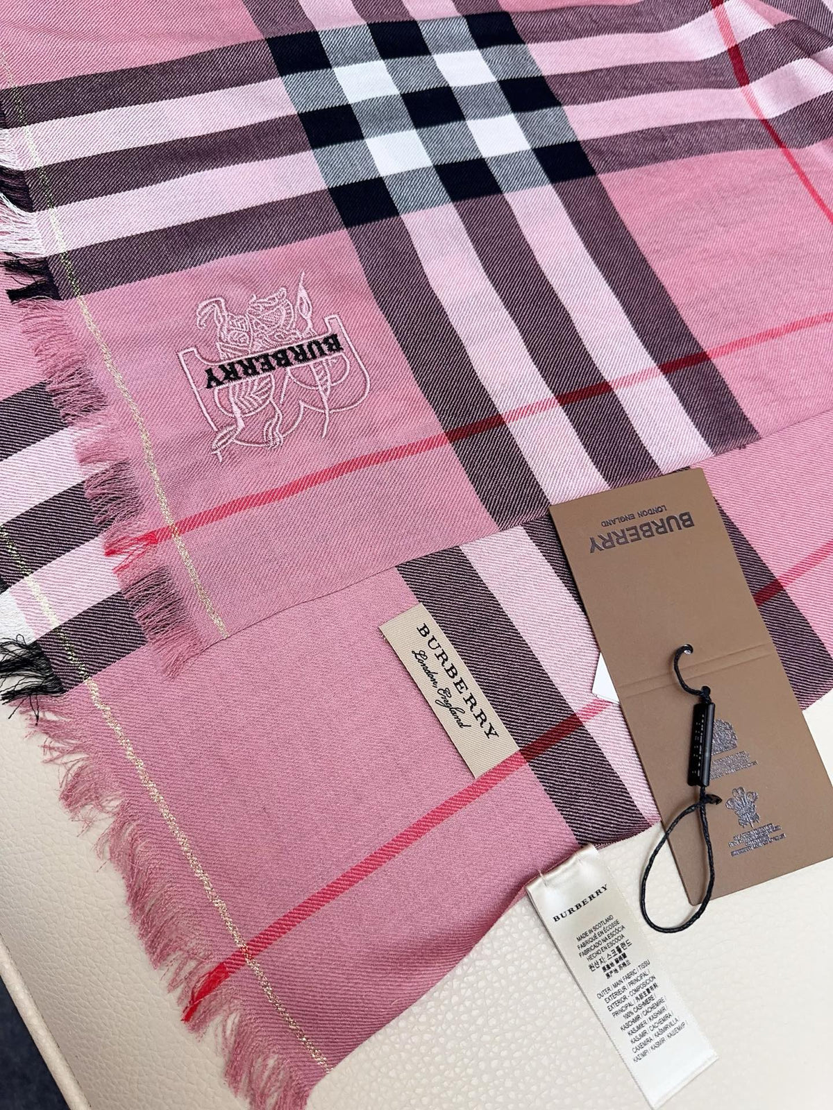 camel wool tassel Scarf for women - alternate angle view 7