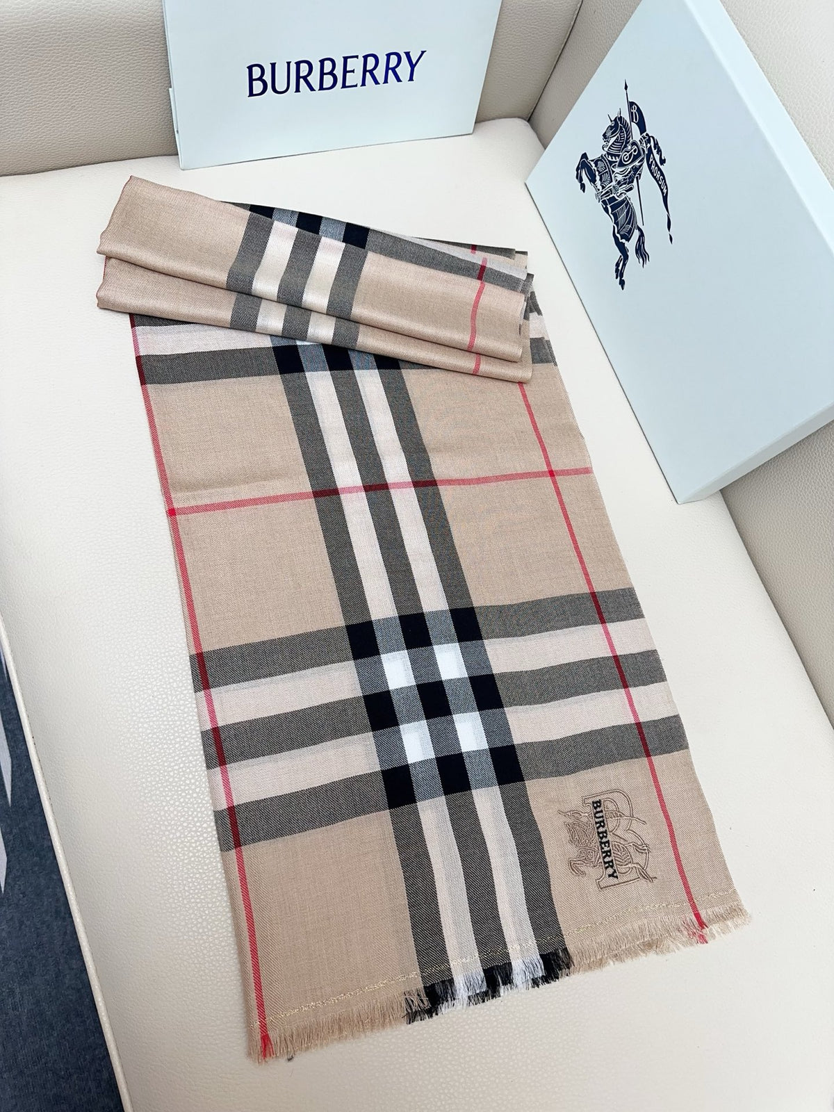 camel wool tassel Scarf for women - alternate angle view 4