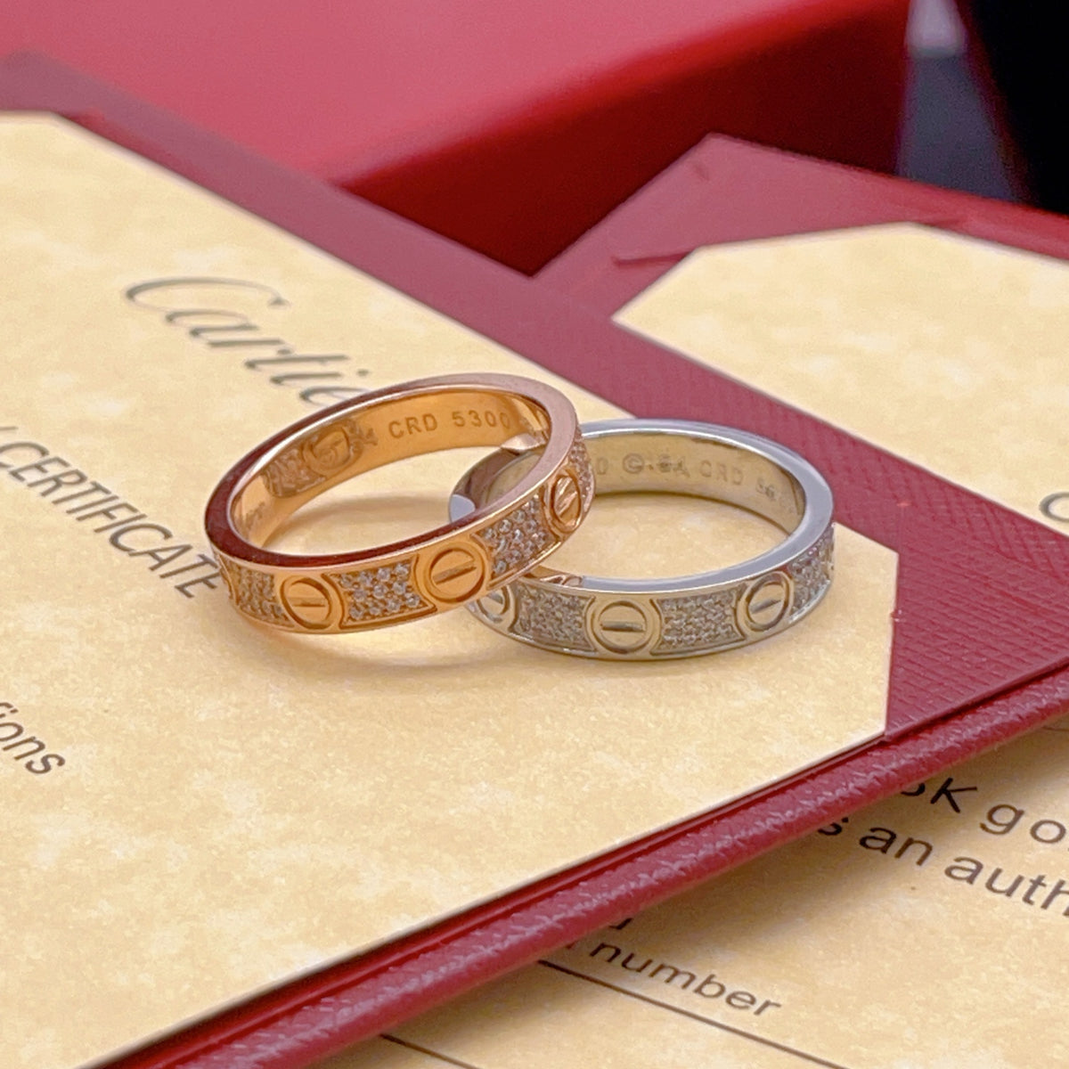 silver brass crystal inlaid Ring for women - alternate angle view 8
