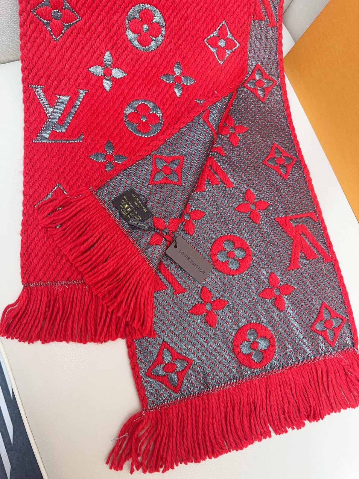 wool floral Scarf for women - alternate angle view 7