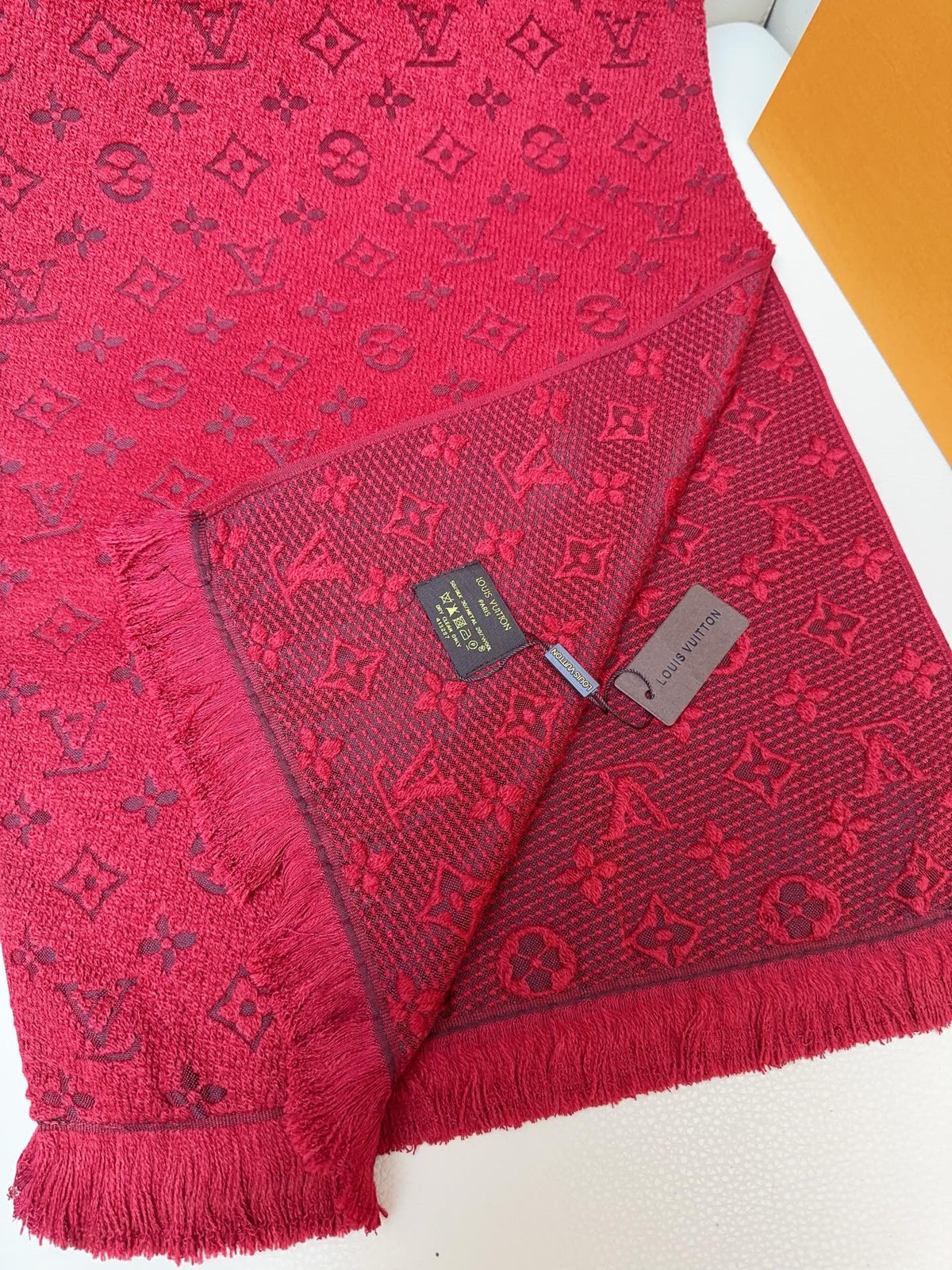 velvet floral Scarf for men - alternate angle view 7